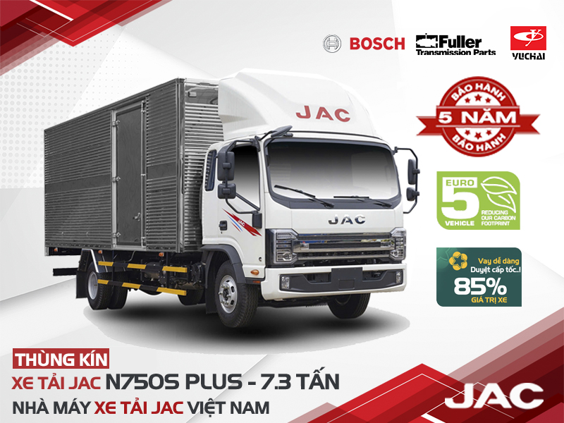 Xe Tải JAC N750S Plus Thùng Kín